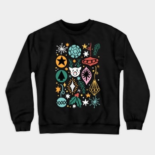 Christmas vintage ornaments Crewneck Sweatshirt